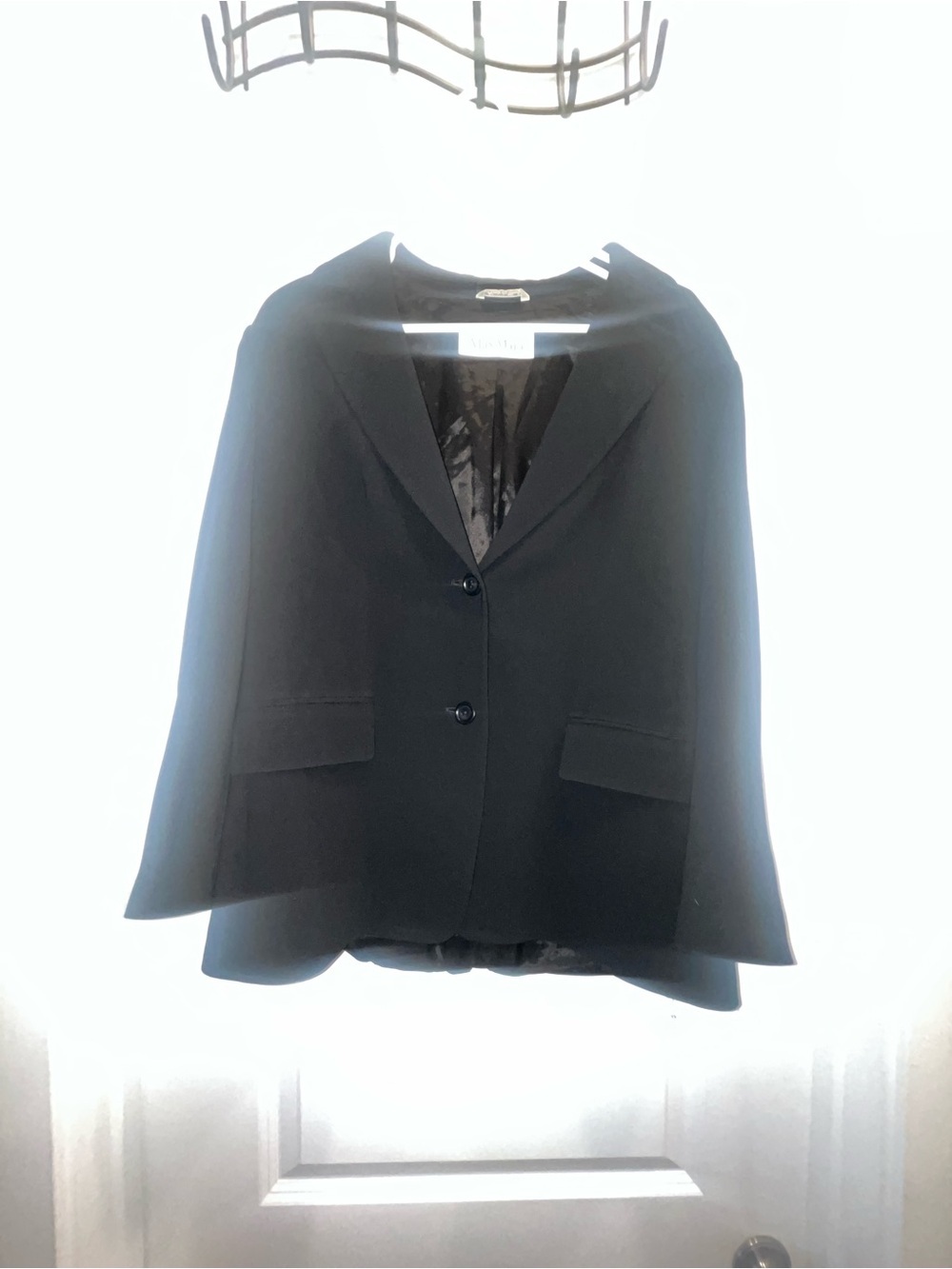 MaxMara Black Cape-Style Blazer
